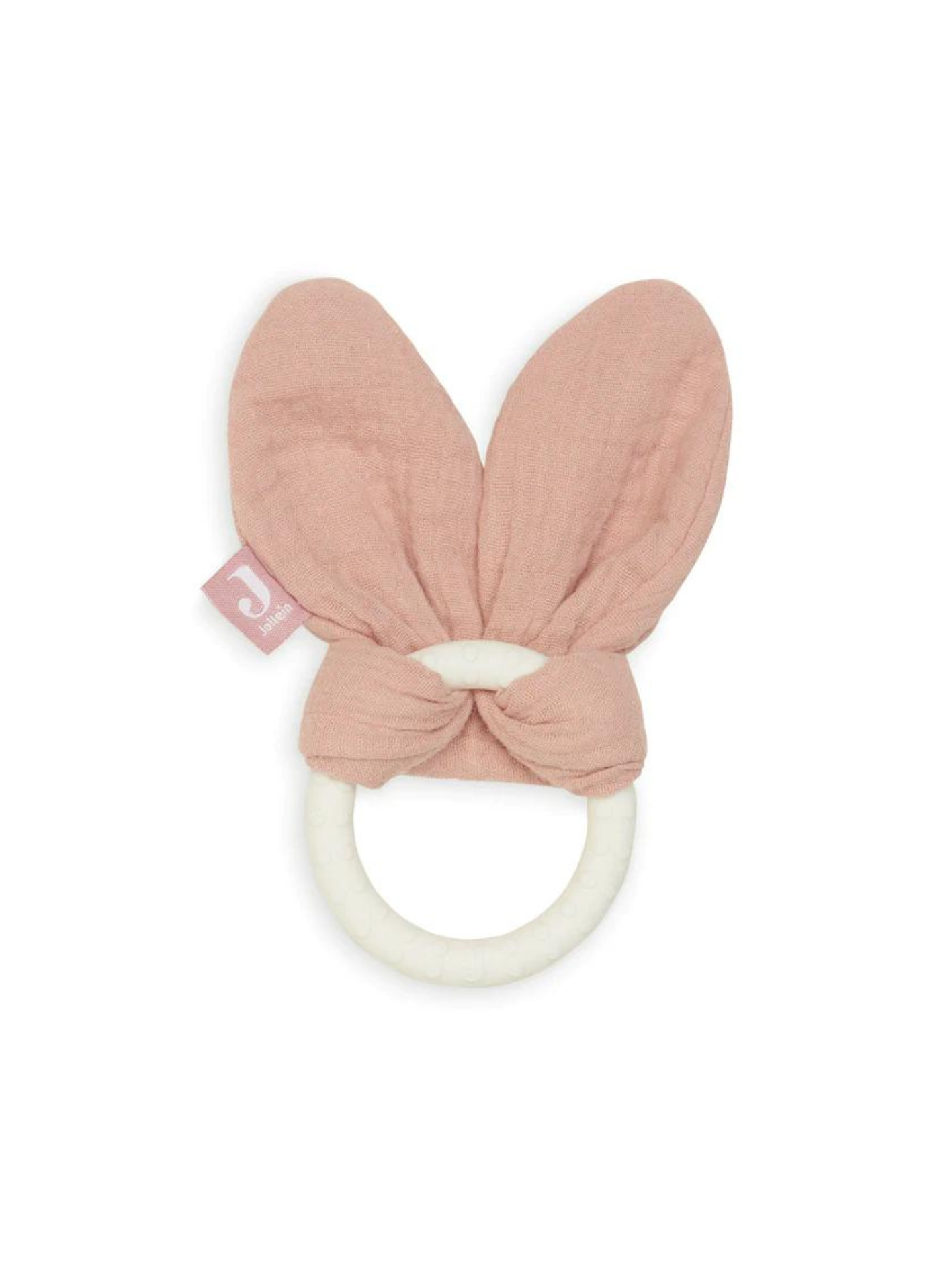 Jollein Kūdikio kramtukas Bunny Ears, rožinė spalva